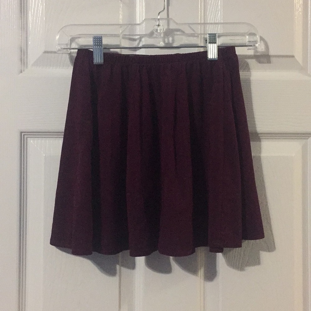 Velvet maroon skirt